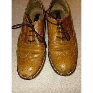 Steven by Steve Madden Melin Men's Brown Leather Wingtip Oxford Lace-Up 8 M